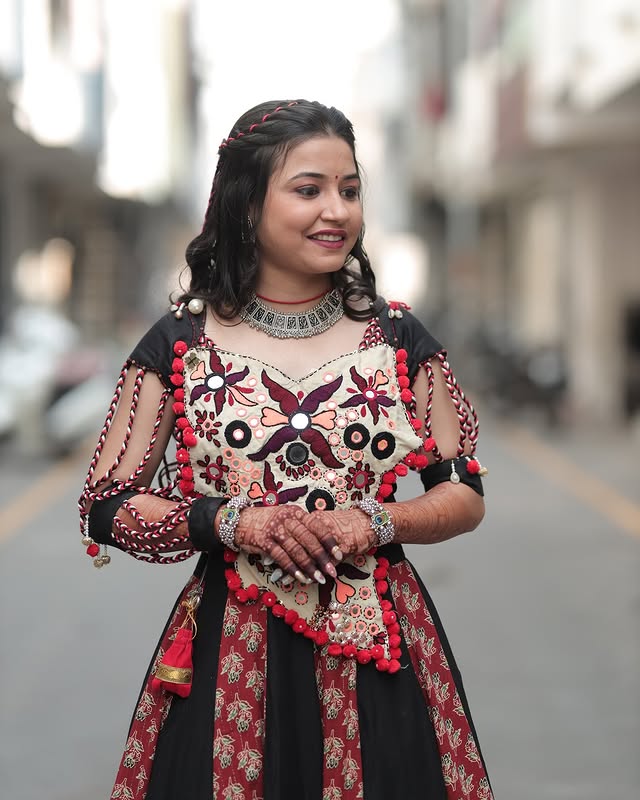 Black Gown x Chaniya Choli