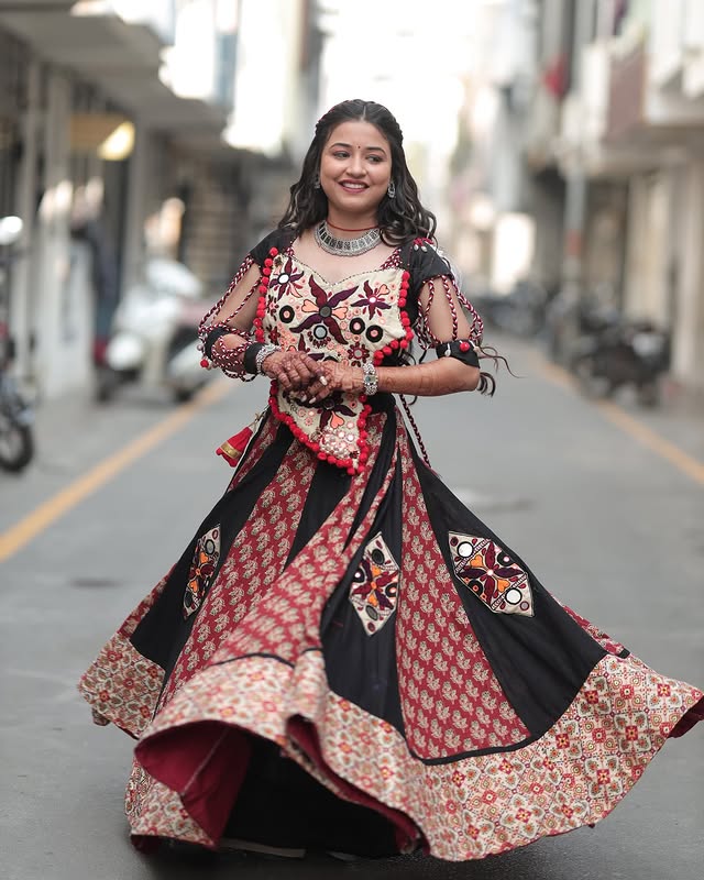 Black Gown x Chaniya Choli