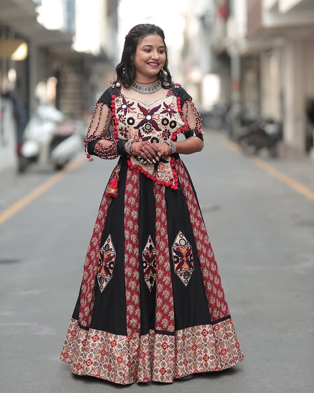 Black Gown x Chaniya Choli