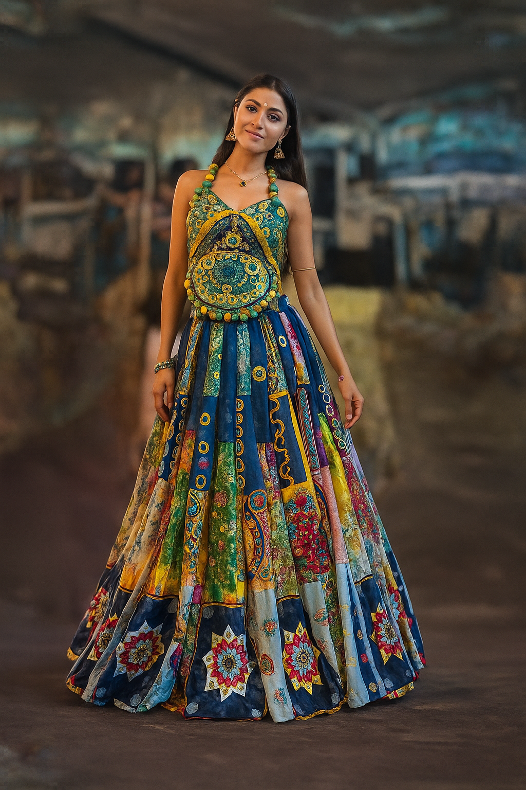 Floral Gown X Chaniya Choli