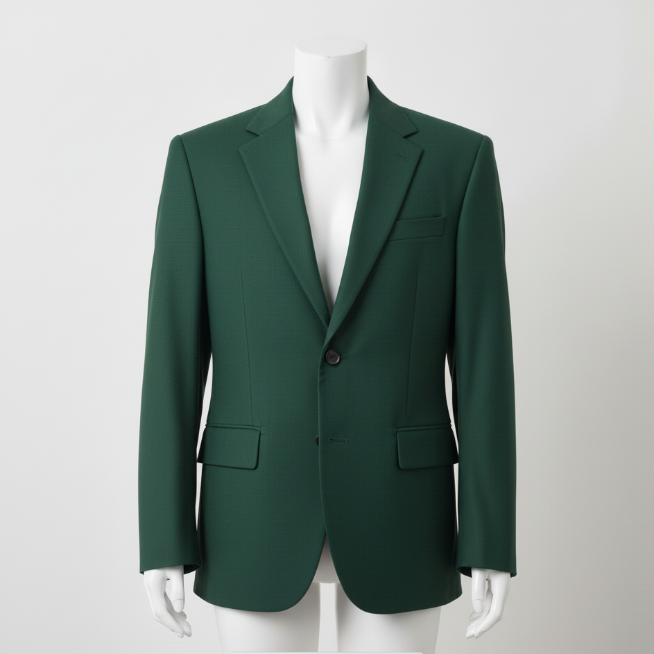 Dark Green Casual Blazer