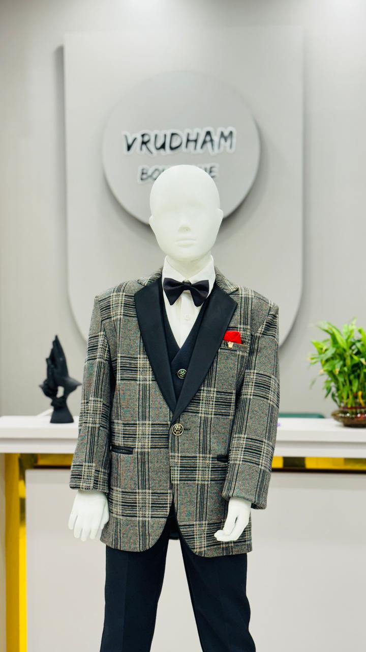 Cream Checks Kid's Blazer K-10