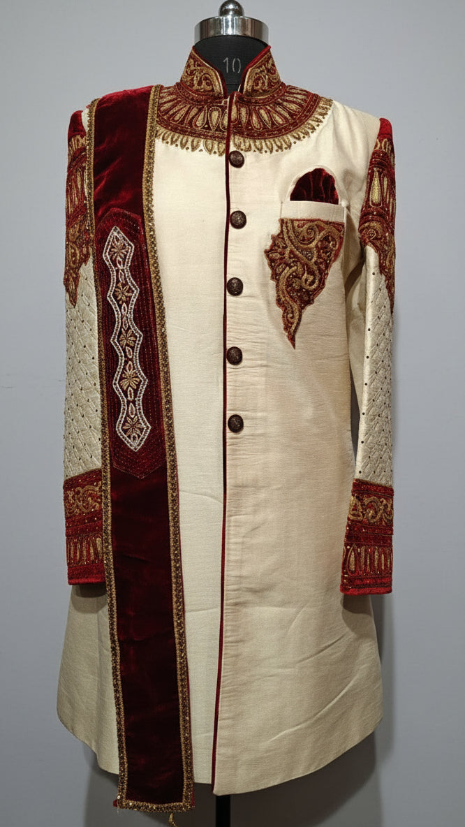 Sandstone Stud Designer Sherwani
