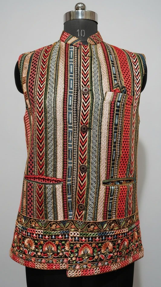 Orange Stripe Designer Vest