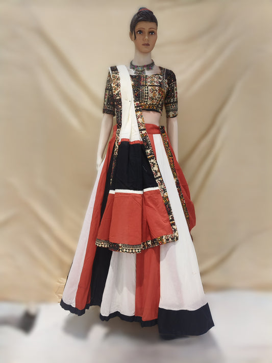 Black Embroidered Chaniya Choli