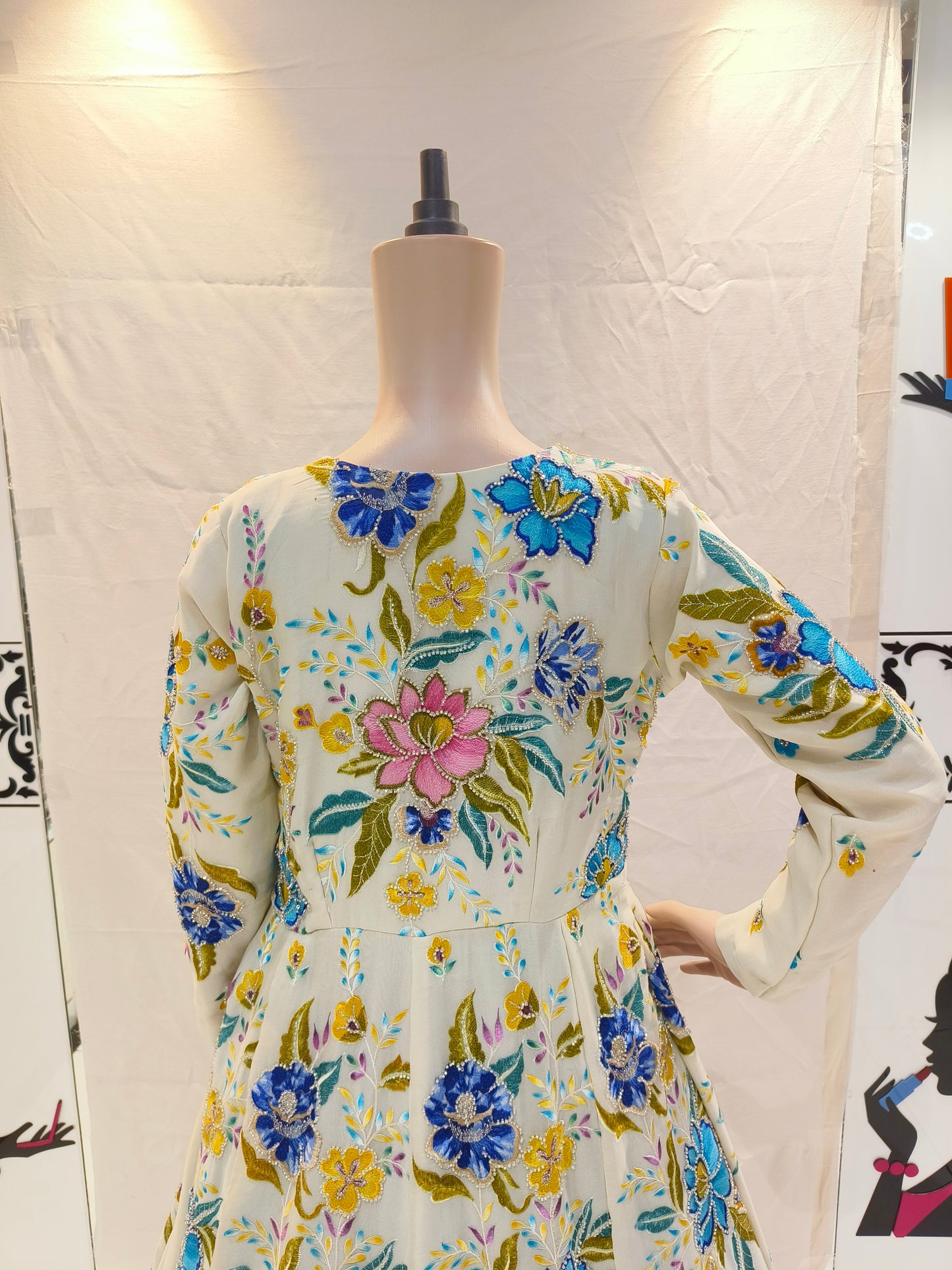 Aasmani Kanya Hand worked Indo Western