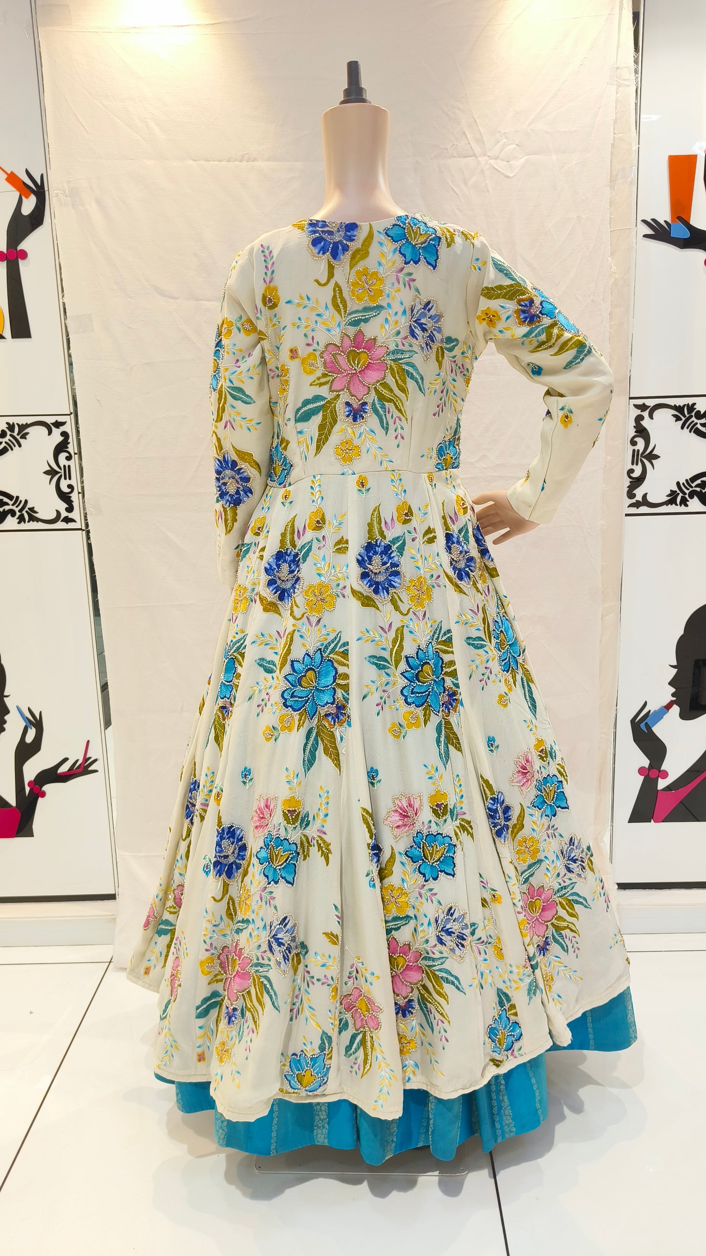 Aasmani Kanya Hand worked Indo Western