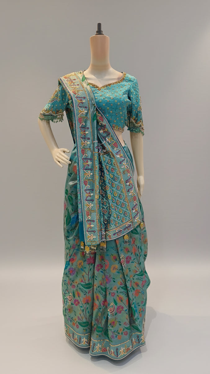 Azure Sadhana Designer Saree