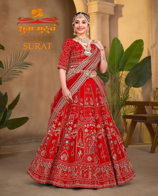 Red Bridal Designer lehenga
