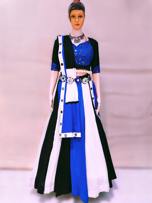 Blue white Chaniya Choli