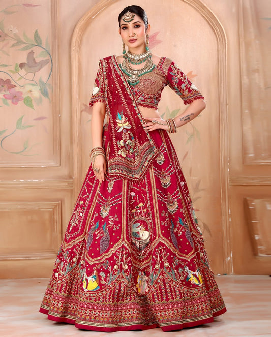 Elegant Red Bridal Lehenga